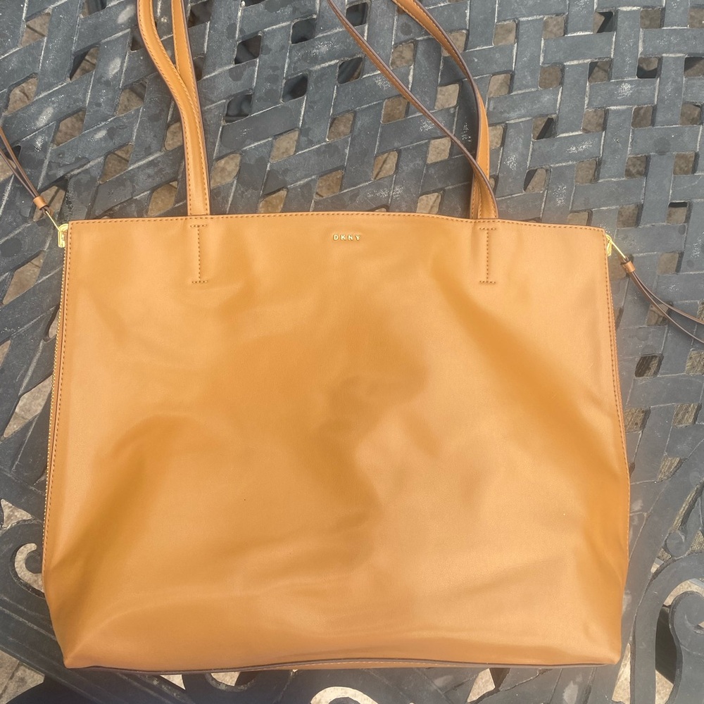 DKNY reversible East West leather tote
